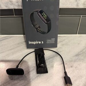 FitBit Inspire 3 Black Fitness Tracker with Charger